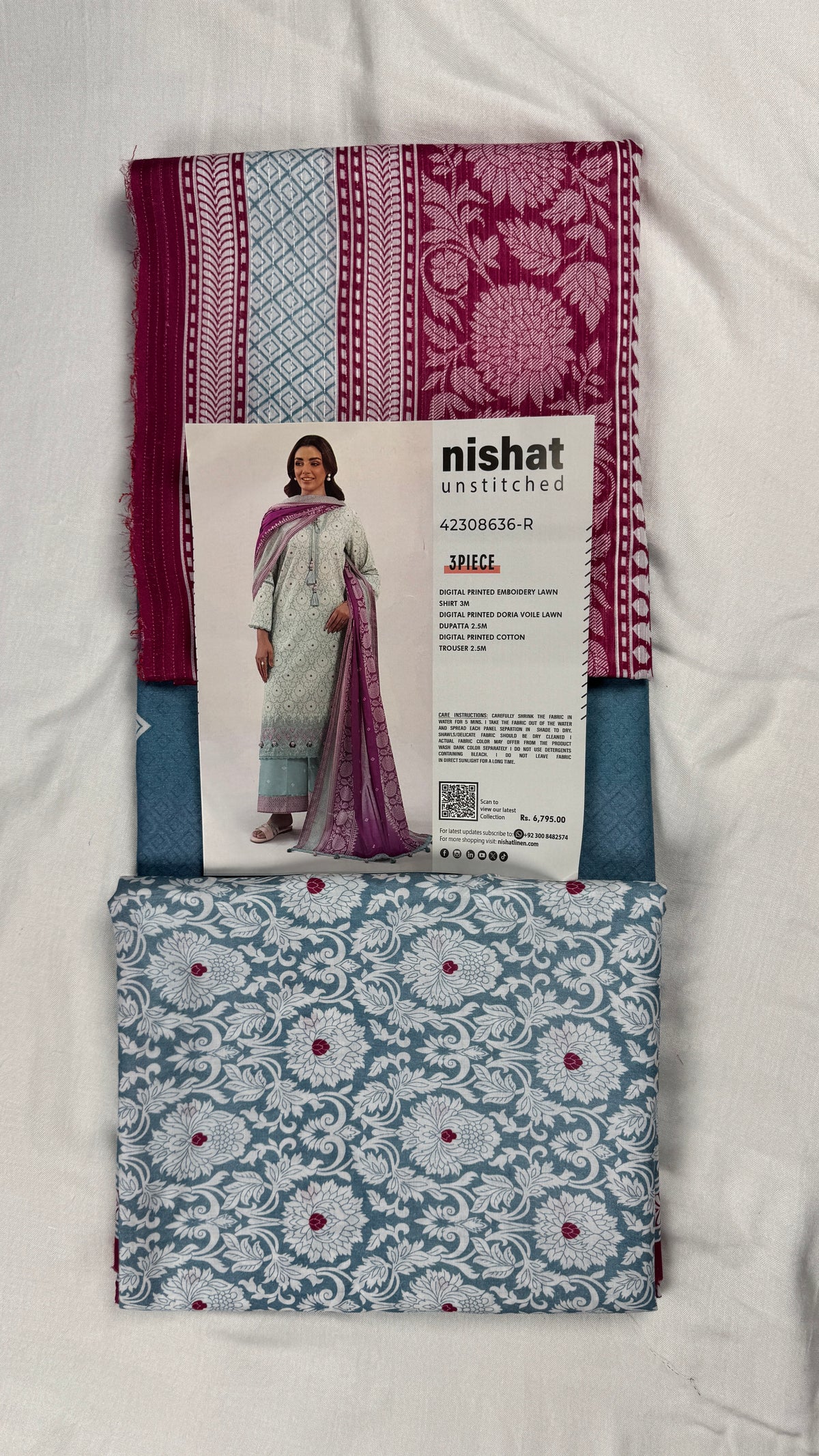 3 piece unstitched